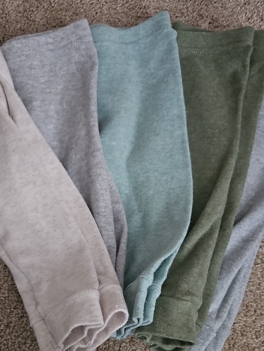 5-Pack Baby Pants — Light Gray, Seafoam, Olive